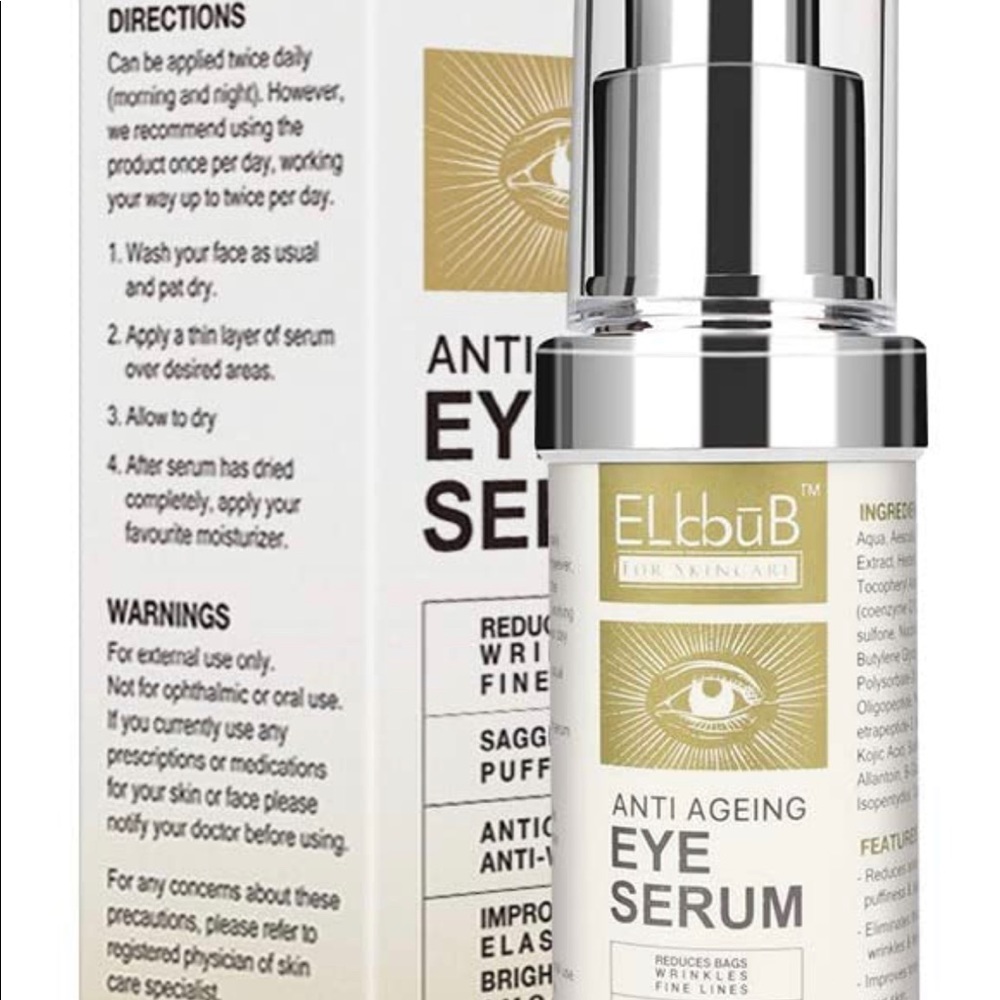Anti Ageing Eye Serum - Eye Cream - Anti Wrinkle Eye Serum for Puffy Eyes